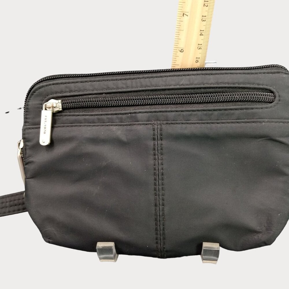 Travelon Crossbody Bag Black Nylon Adjustable Strap Compartments Secure Zipper - Picture 11 of 12